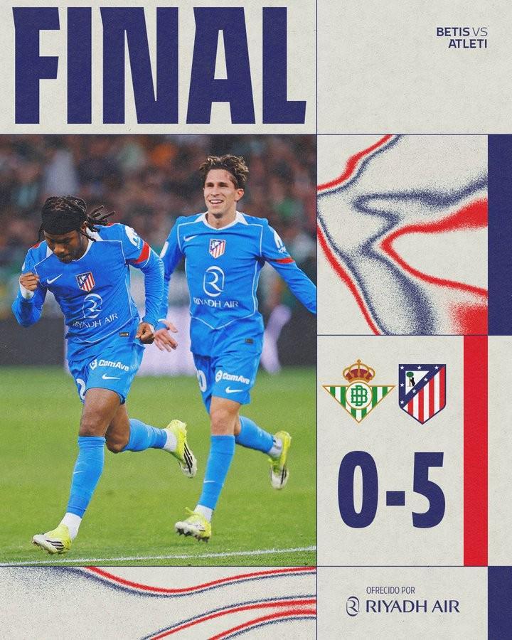 开云-5球大胜贝蒂斯，马竞创造队史国王杯客场最大比分胜利